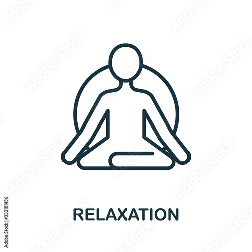 Relaxation icon from alternative medicine collection. Simple line Relaxation icon for templates, web design and infographics