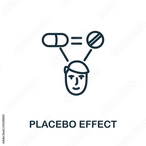 Placebo Effect icon from alternative medicine collection. Simple line Placebo Effect icon for templates, web design and infographics