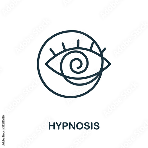 Hypnosis icon from alternative medicine collection. Simple line Hypnosis icon for templates, web design and infographics