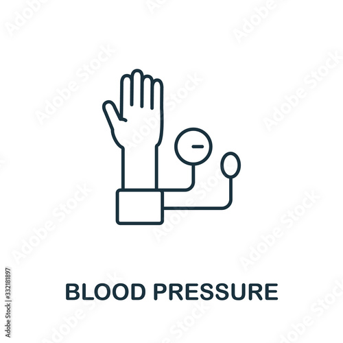 Blood Pressure icon from health check collection. Simple line Blood Pressure icon for templates, web design and infographics