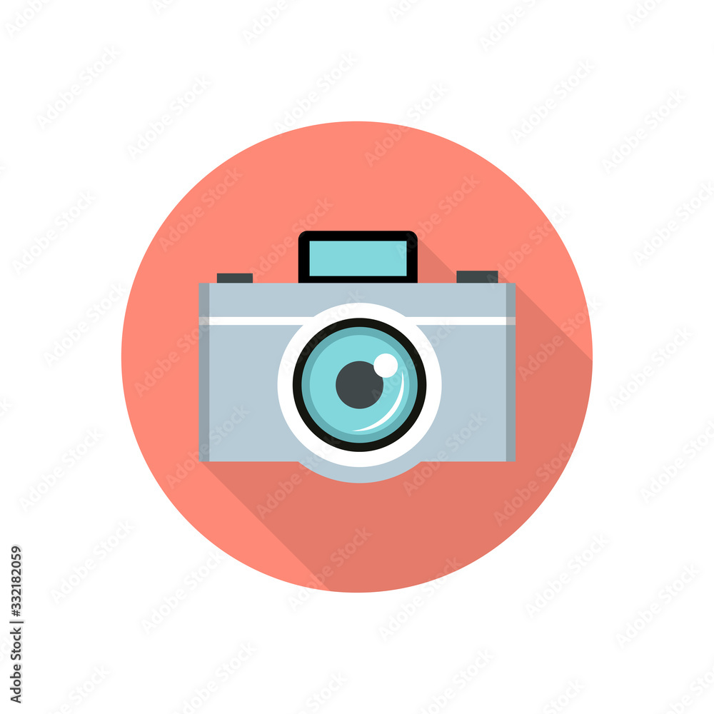 flat icons for camera ,vector illustrations