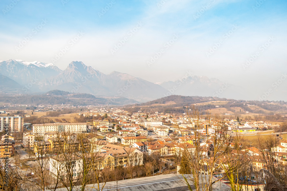 Panorama from the city of Feltre, Belluno - Italy
