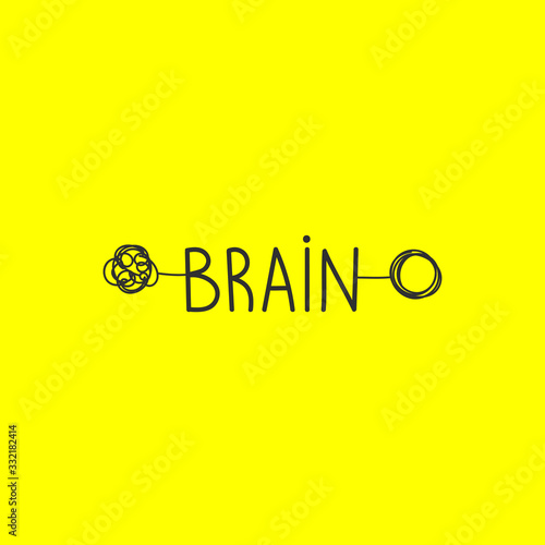 Brain vector symbol
