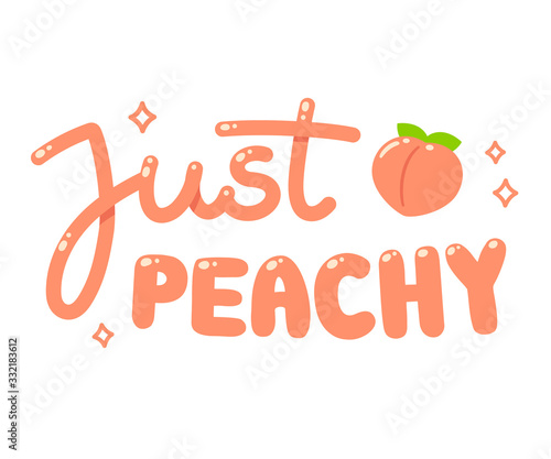 Just peachy text lettering