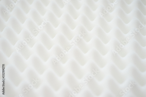 White gradient abstract background with many waves at different angles. © Evgenii Starkov