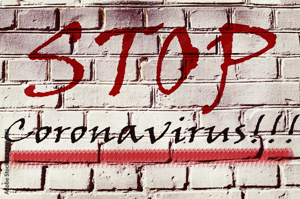 Abstract image with the inscription on the wall