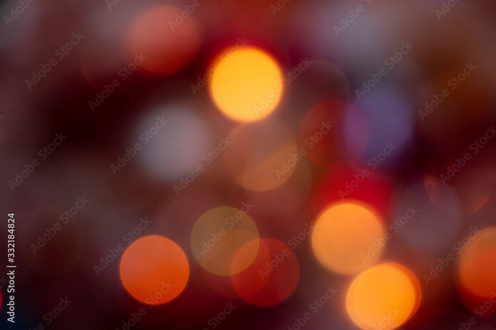 Abstract bokeh of warm lights