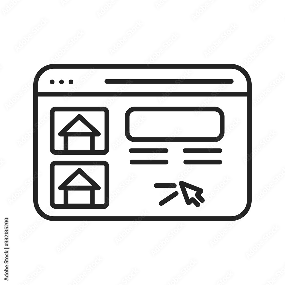 Search house for rental black line icon. Real estate website Pictogram for web page, mobile app, promo. UI UX GUI design element. Editable stroke. Search house for rental black line icon. Real estate website Pictogram for web page, mobile app, promo. UI UX GUI design element. Editable stroke.