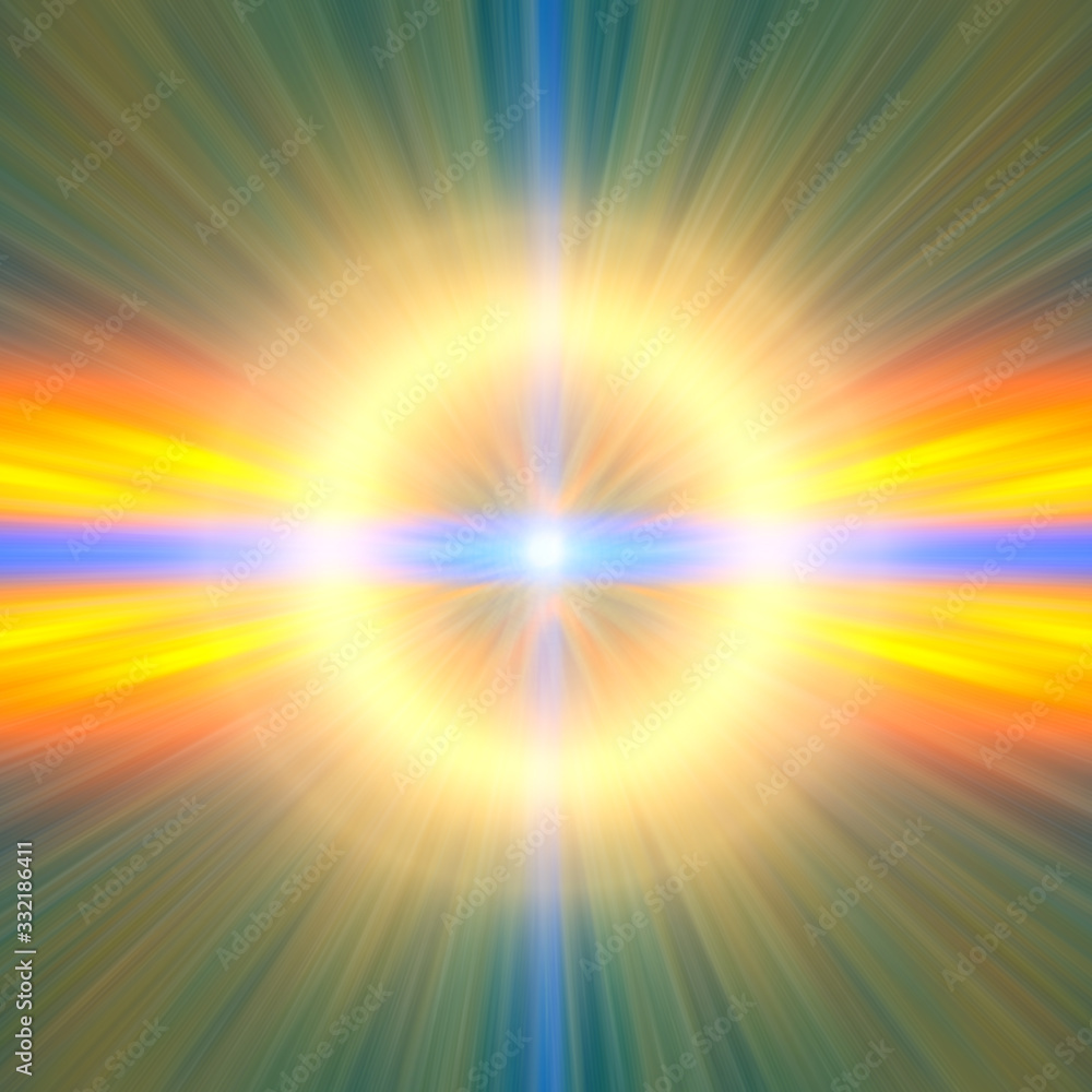 Energy, aura, chakra, meditation. Seamless abstract blur background pattern. Light blue abstract wallpaper background. Horizon lights. Flash - rays of light in the space of the sky. Radiance of light. Energy, aura, chakra, meditation. Seamless abstract blur background pattern. Light blue abstract wallpaper background. Horizon lights. Flash - rays of light in the space of the sky. Radiance of light.