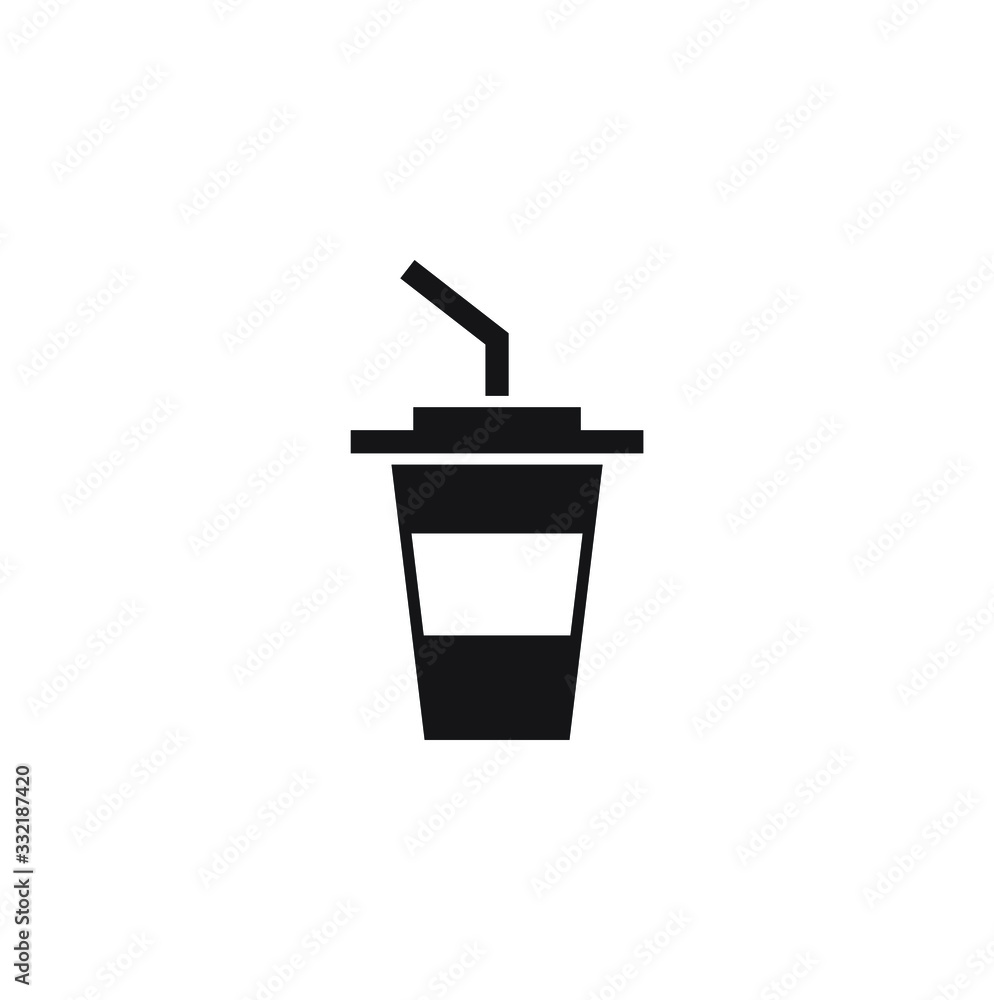 soft drink icon vector design isolated. Food and drink vector concept black on a white background soft drink icon vector design isolated. Food and drink vector concept black on a white background
