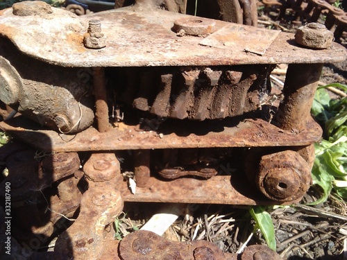 Old rusty winch