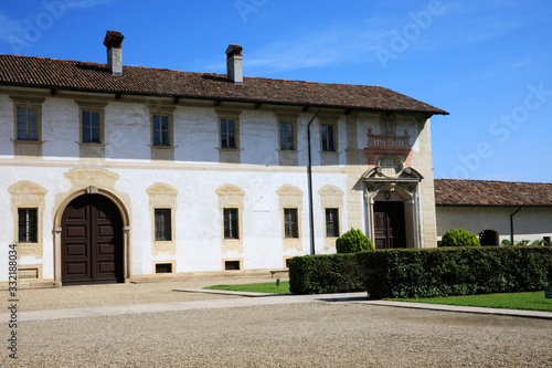 Pavia (PV), Italy - June 09, 2018: Certosa di Pavia area and Carthusian Monastery, Pavia, Lombardy, Italy photo
