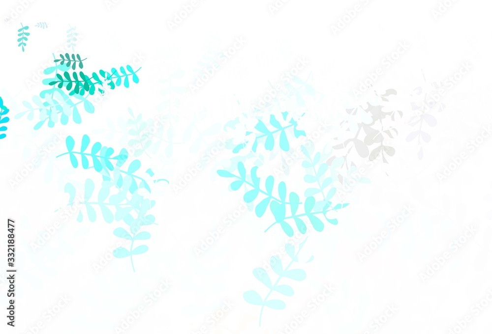 Light Green vector natural artwork with leaves. Light Green vector natural artwork with leaves.