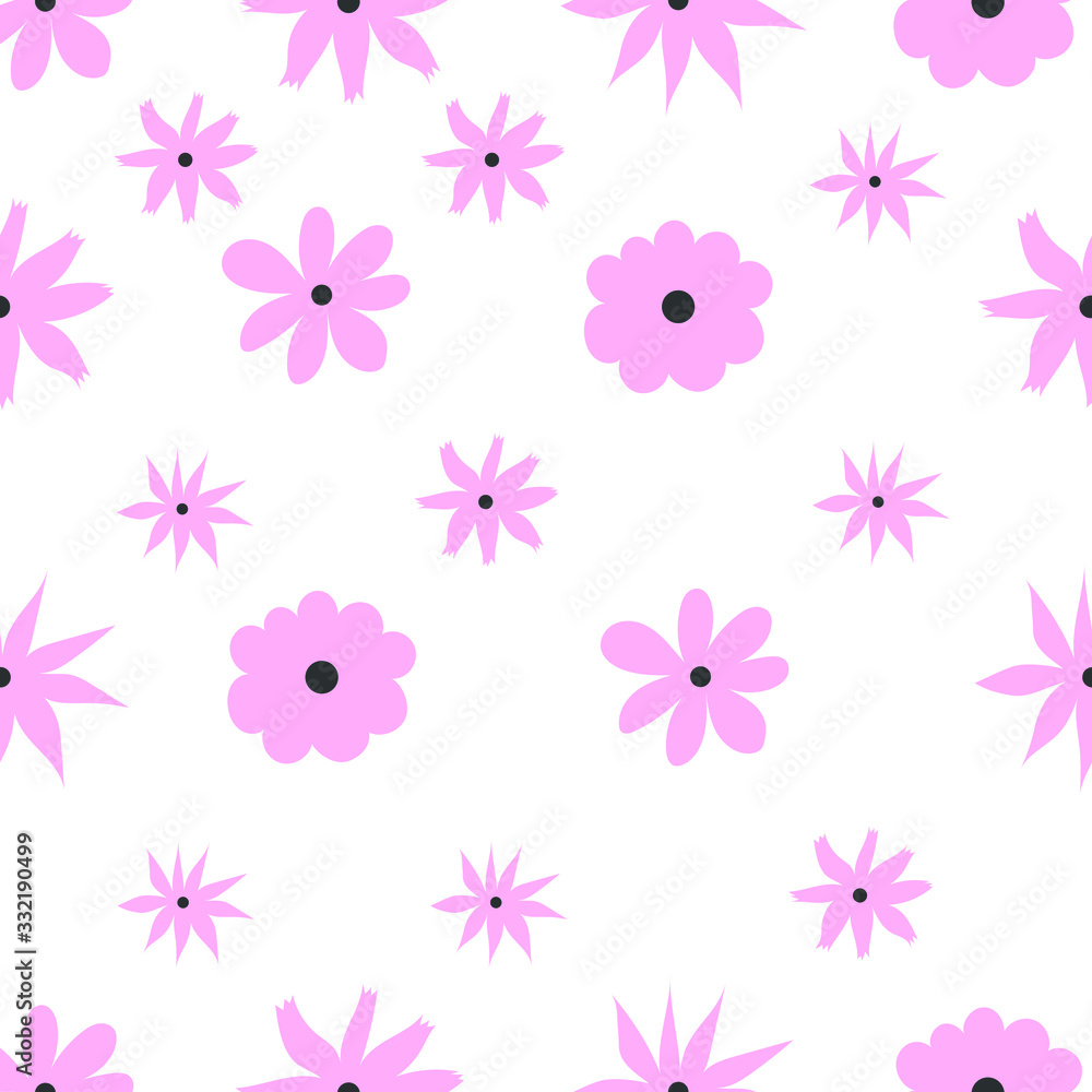 Seamless floral pattern in vector.