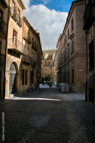 street in an old neighborhood of a town in Salamanca.