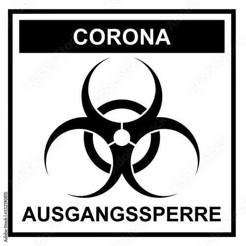 Ausgangssperre Corona Pandemie transparenter Hintergrund