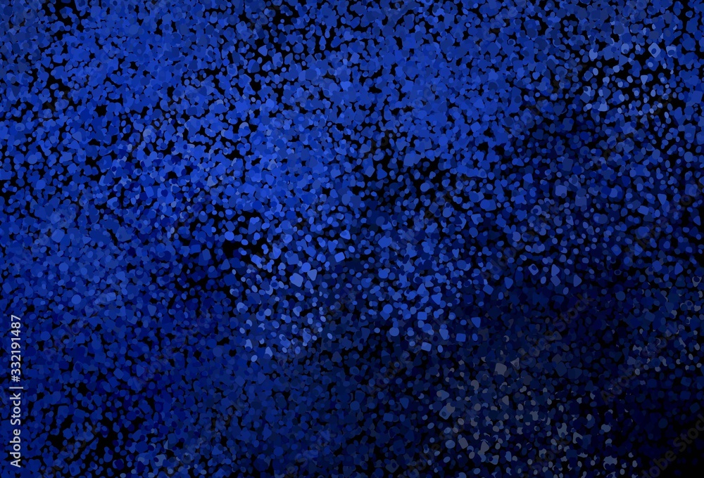 Dark BLUE vector template with chaotic shapes. Dark BLUE vector template with chaotic shapes.