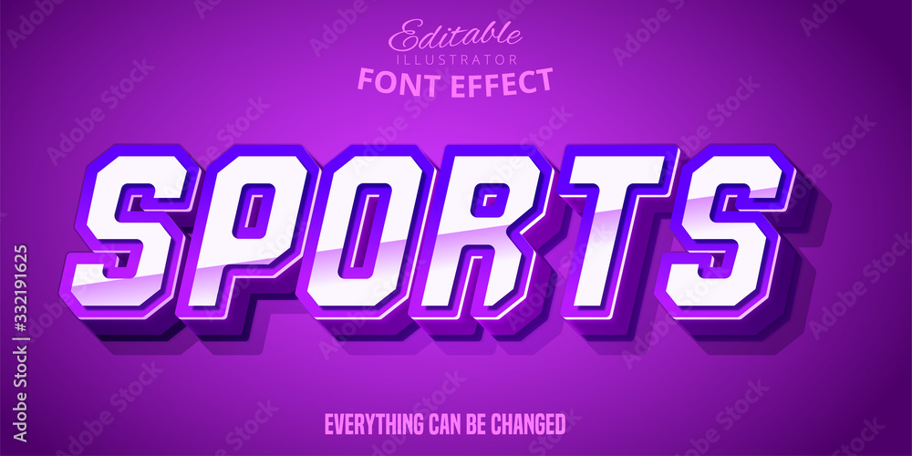 Sports text, editable font effect