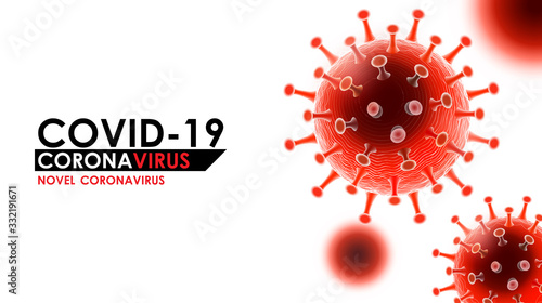 Coronavirus disease COVID-19 infection medical with typography and copy space. New official name for Coronavirus disease named COVID-19, pandemic risk background vector illustration