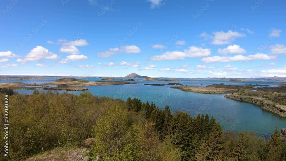 Myvatn Lake landscape in summer, Northern Iceland Myvatn Lake landscape in summer, Northern Iceland