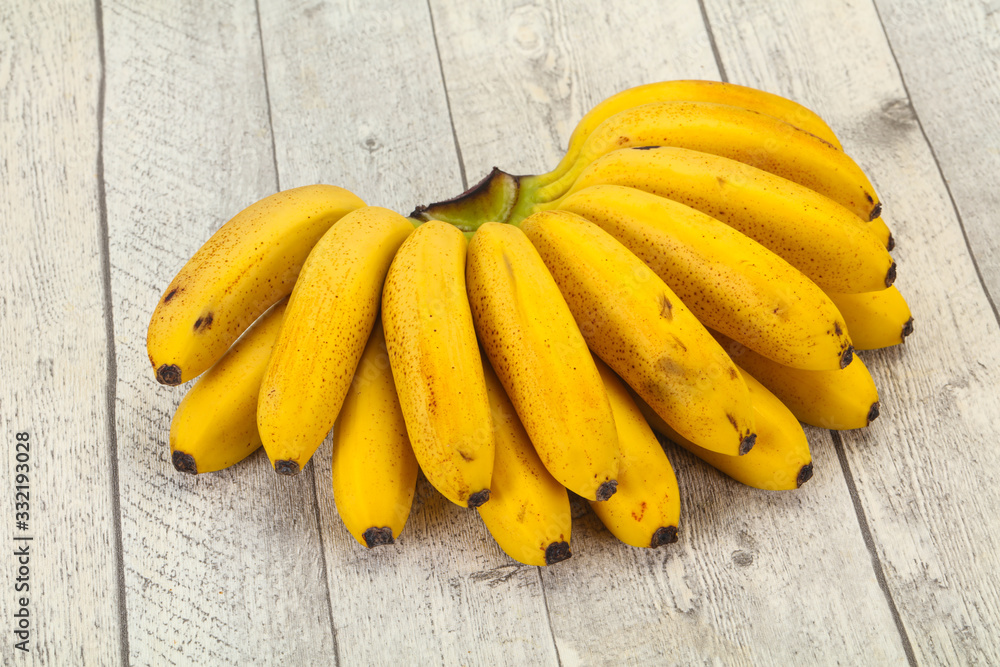 Ripe sweet Mini banana heap Ripe sweet Mini banana heap