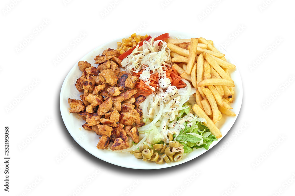 Fast food Snack and french fries. Each snack have a clipping path Fast food Snack and french fries. Each snack have a clipping path