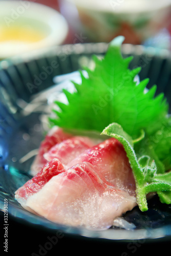 A Bream Sashimi On Plate