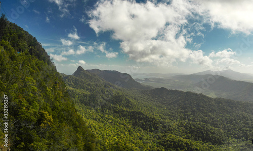 Panoramic view of Langkawi Island and mountains from Sky Bridge. Malaysia