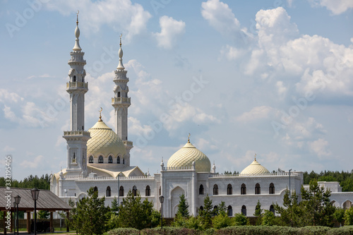 White mosque in Bolgar Tatarstan Russia