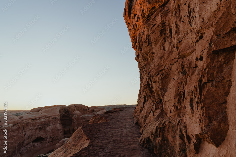 The desert landscape near Moab