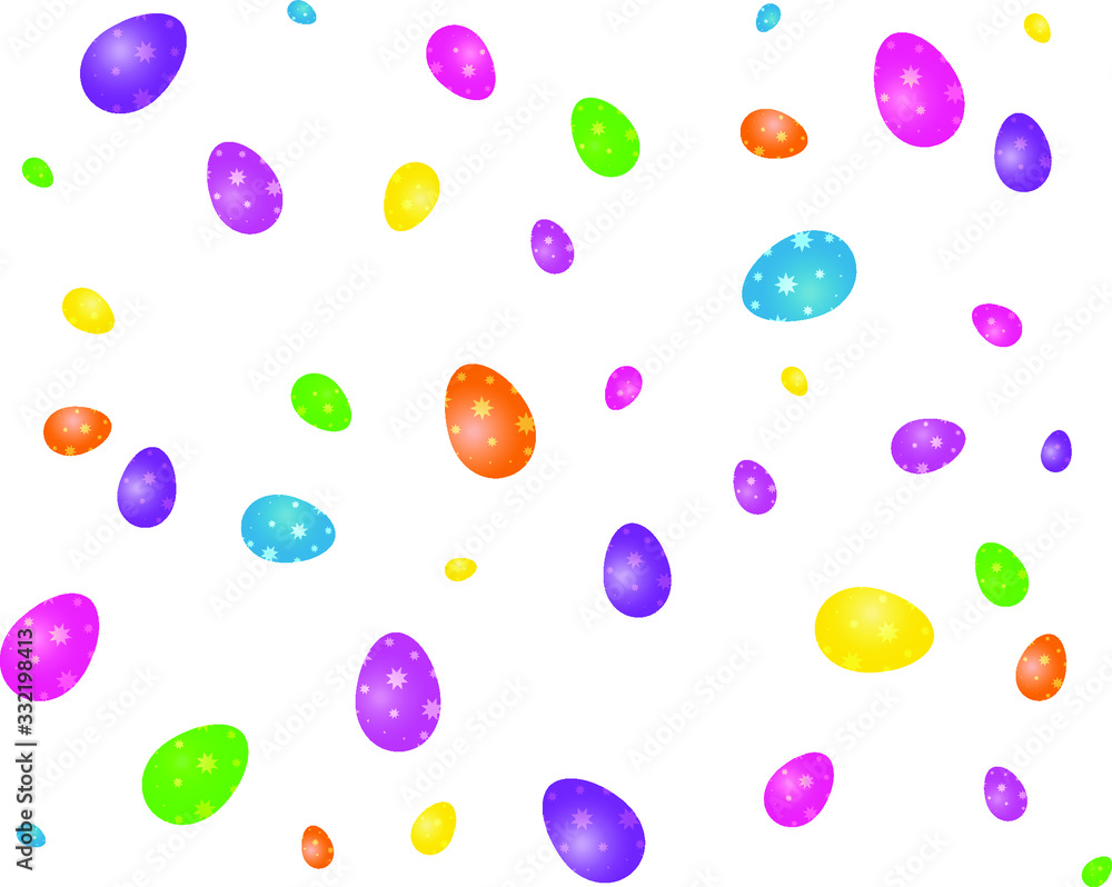 Colored Easter eggs on a white background Colored Easter eggs on a white background