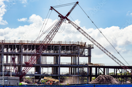 Construction of the Sarasota Memorial Hospital-Venice. Designed to be flexible and expandable, it will open with 110 private rooms with the capacity to expand to 270 rooms