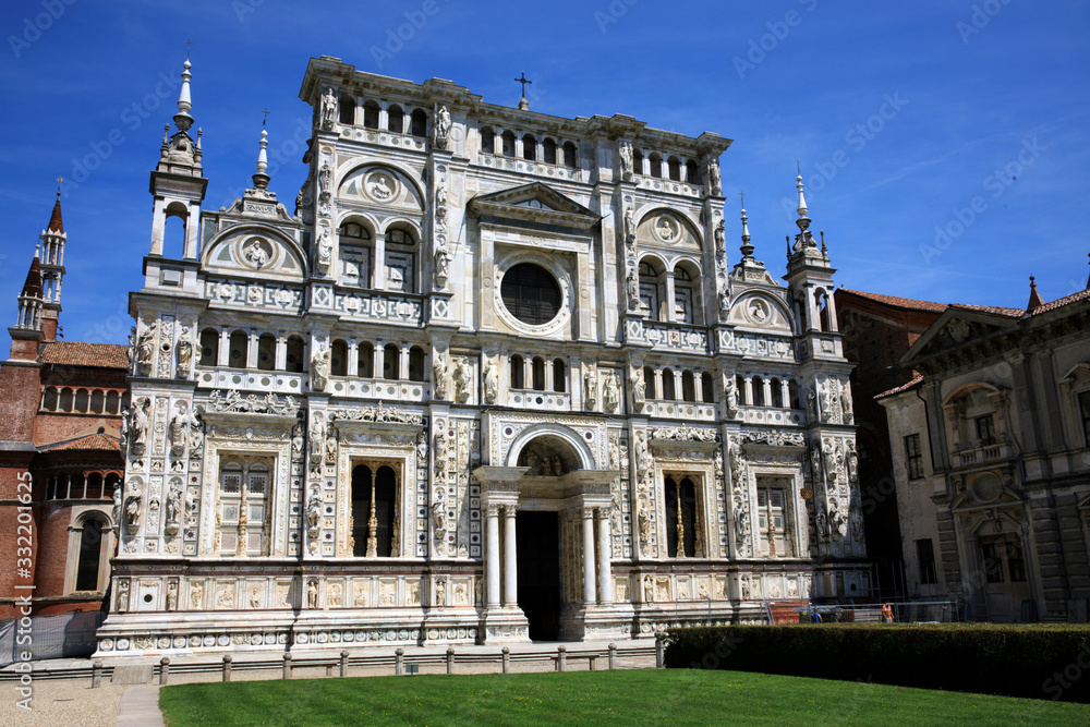 Fototapeta premium Pavia (PV), Italy - June 09, 2018: Certosa di Pavia, Pavia, Lombardy, Italy