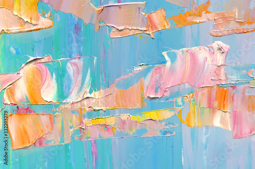 Fototapeta Naklejka Na Ścianę i Meble -  Oil paint textures as color abstract background, wallpaper, pattern, art print, etc. High quality details. Abstract textured background. Oil paint. High detail.