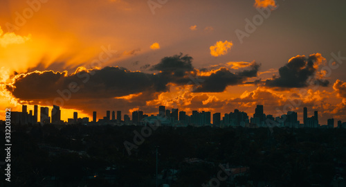 sunset sky sun sunrise orange cloud buildings nature cloud sun dusk silhouette red sea city lighting twilight night impressions miami florida