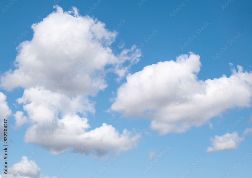 White clouds on blue sky background White clouds on blue sky background