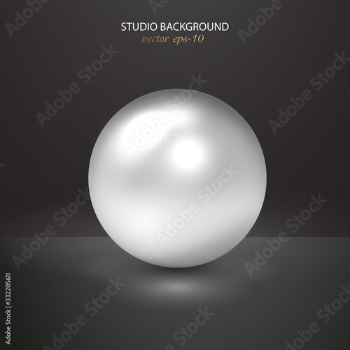 Metal ball isolate .Realistic balloon for labels, advertising . Bubble. Vector illustration.	