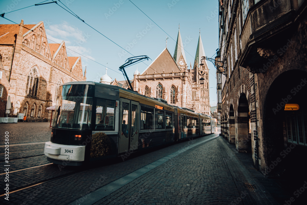 Ghost Town - Deserted Marketplace and empty trams in Bremen