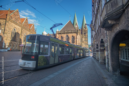 Ghost Town - Deserted Marketplace and empty trams in Bremen