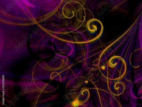 purple abstract fractal background 3d rendering illustration