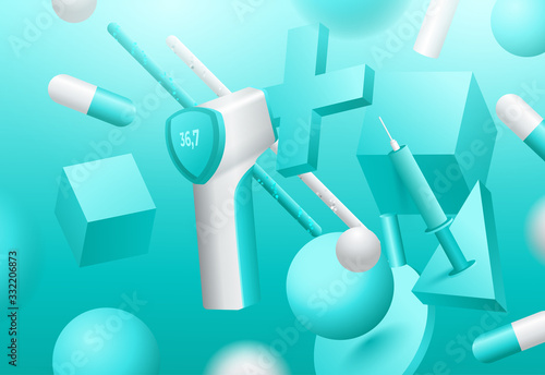 Antibiotic protection vector illustration concept. vector illustration