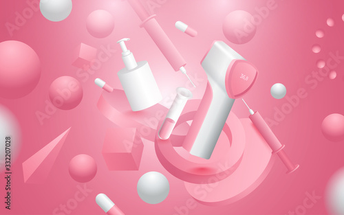concept of medical health care technology. vector illustration
