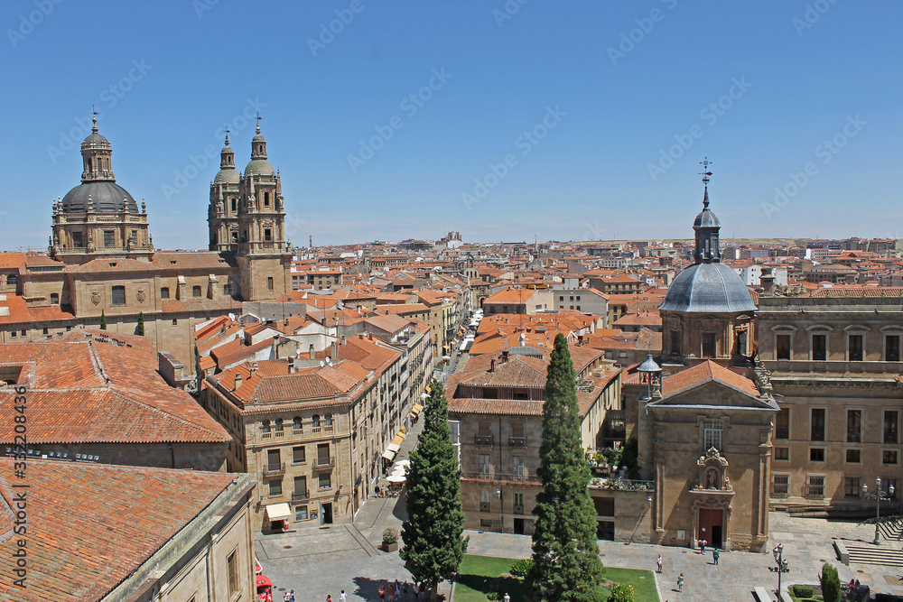 View of the city center of Salamanca from the cathedral