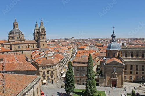 View of the city center of Salamanca from the cathedral