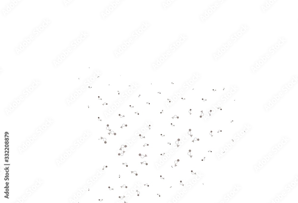 Obraz premium Light Brown vector pattern with polygonal style with circles.
