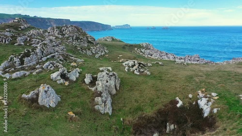 Landscape in the Usgo beach area, Natural Park of the Dunes of Liencres, Liencres, Piélagos Municipality, Cantabrian Sea, Cantabria, Spain, Europe photo