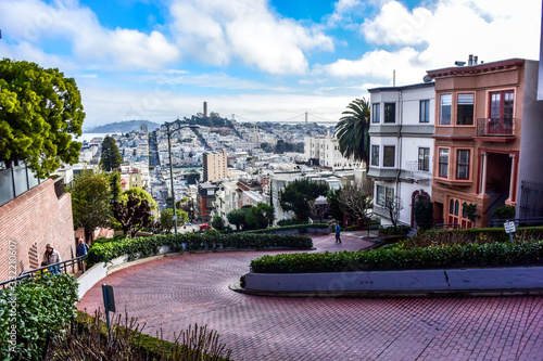 Lombard street in San Francisco, Californa, USA