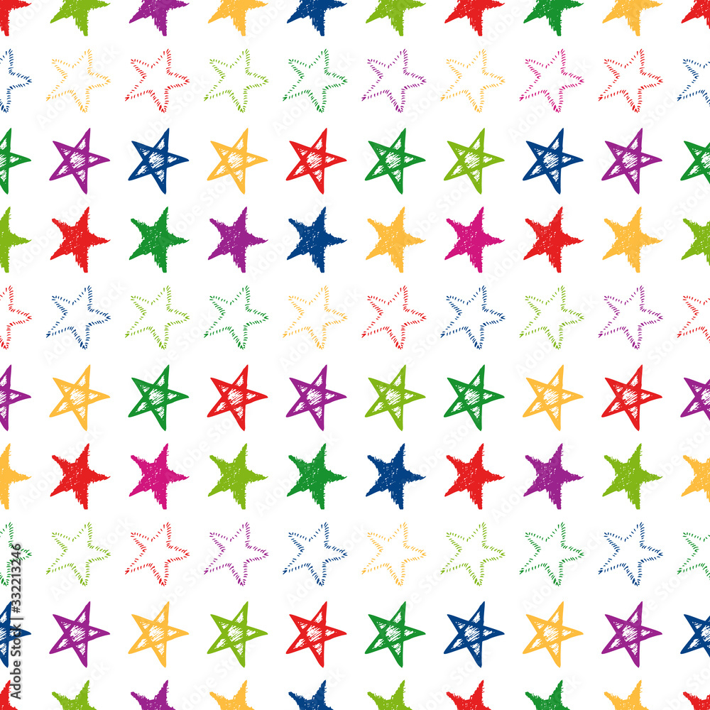 Seamless doodle hand drawn stars Seamless doodle hand drawn stars