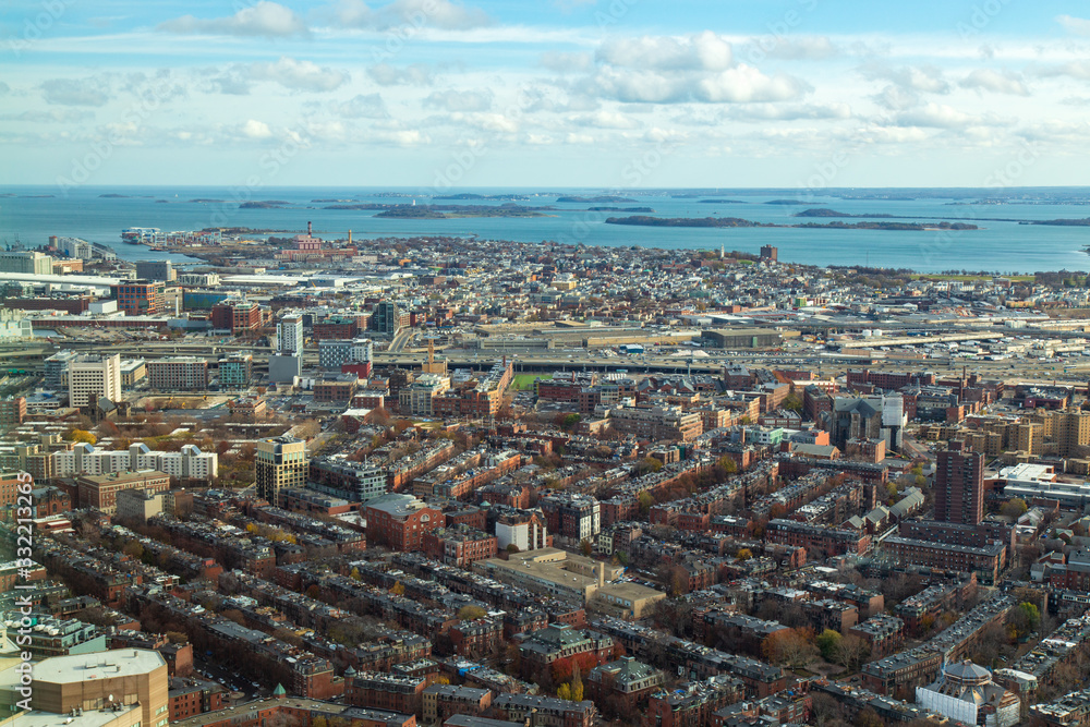 Obraz premium Boston aerial South Boston