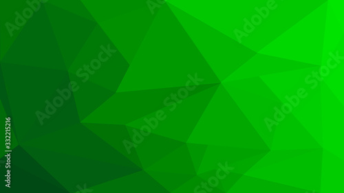 Abstract modern green low poly background. Green low poly art
